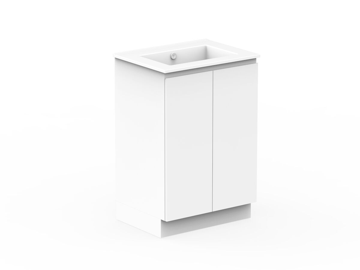 Reece Posh Domaine Conventional 600mm Floor Mounted Vanity Centre Basin Ceramic Top