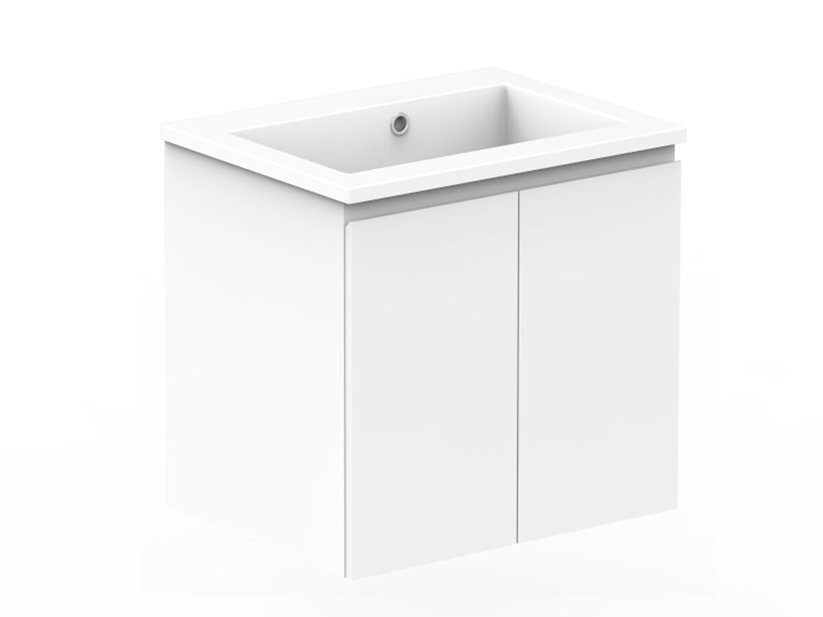 Reece Posh Domaine Conventional 600mm Wall Hung Vanity Centre Basin Cast Marble Top