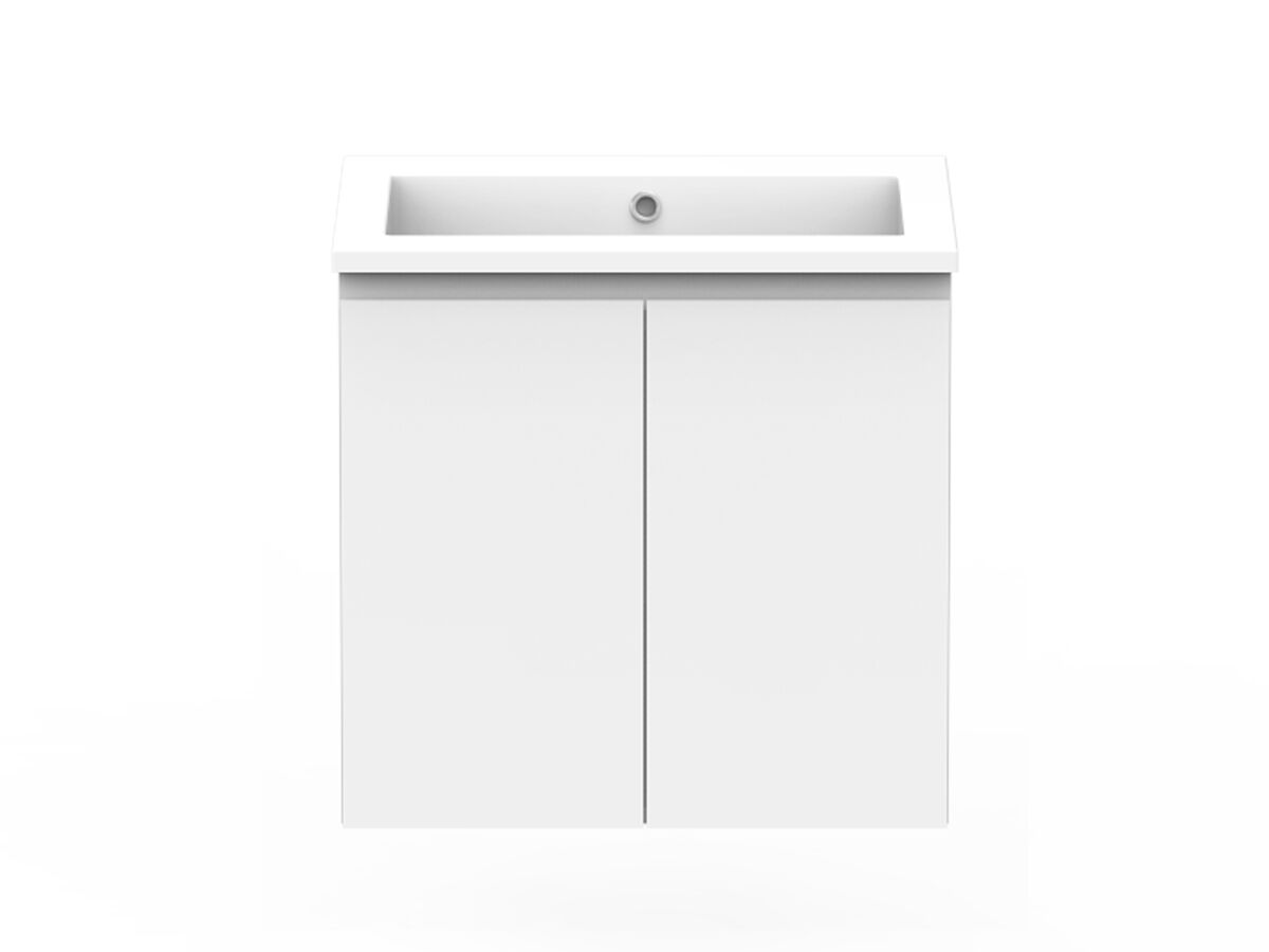 reece Posh Domaine Conventional 600mm Wall Hung Vanity Centre Basin Cast Marble Top