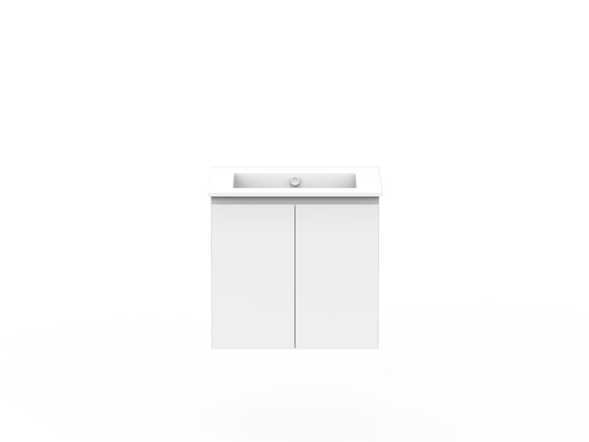 reece Posh Domaine Conventional 600mm Wall Hung Vanity Centre Basin Ceramic Top