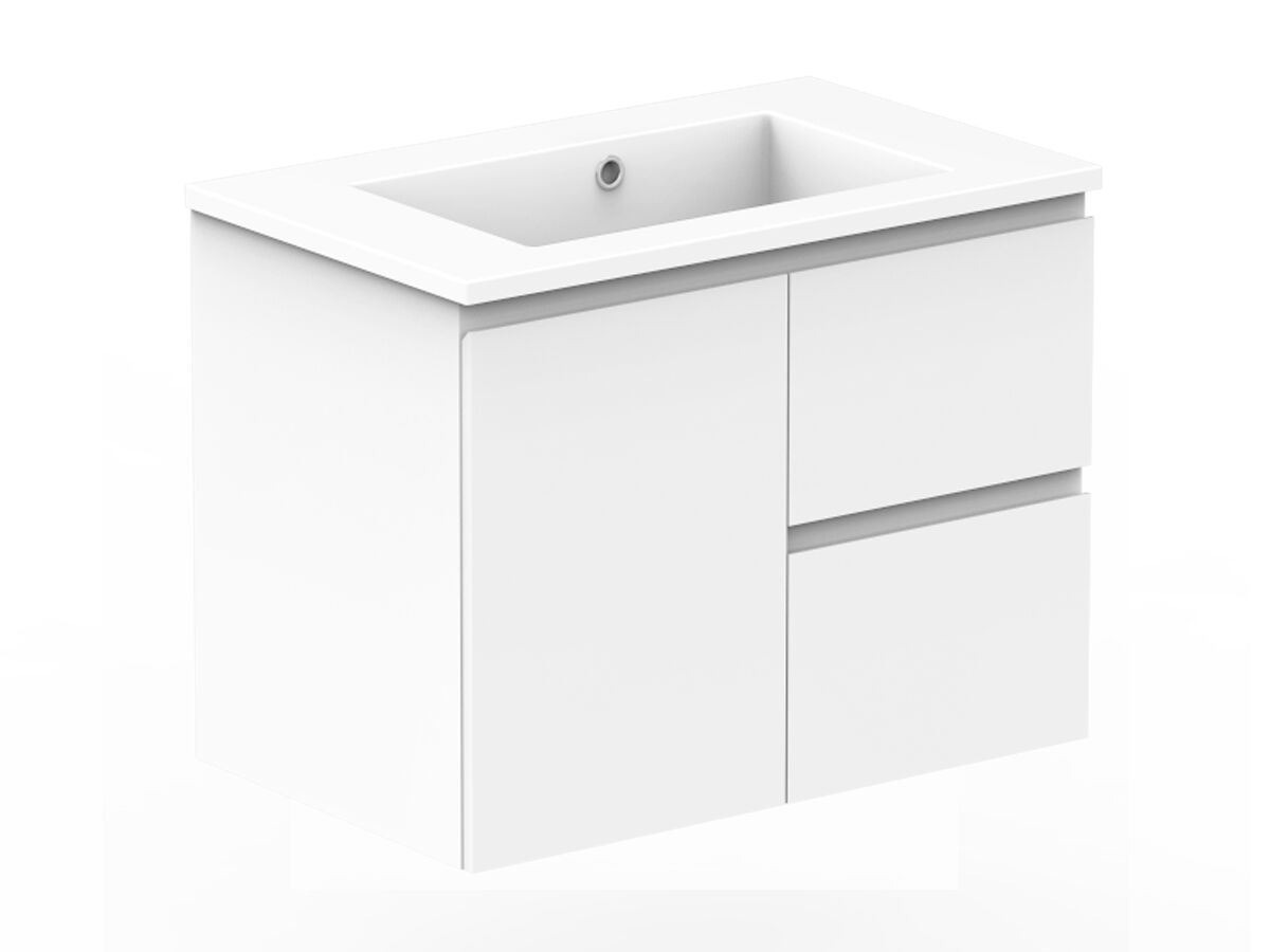 Reece Posh Domaine Conventional 750mm Wall Hung Vanity Centre Basin Cast Marble Top