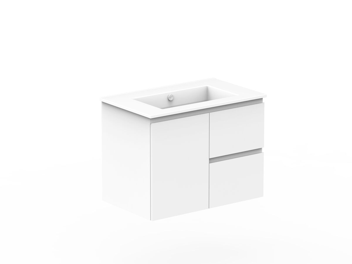 Reece Posh Domaine Conventional 750mm Wall Hung Vanity Centre Basin Ceramic Top