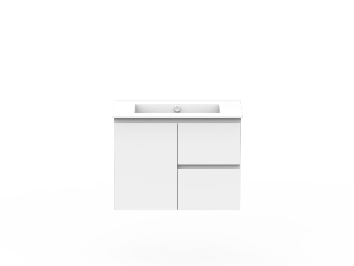 reece Posh Domaine Conventional 750mm Wall Hung Vanity Centre Basin Ceramic Top