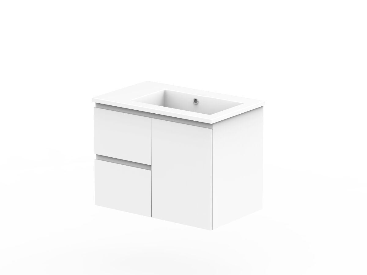 Reece Posh Domaine Conventional 750mm Wall Hung Vanity Right Hand Basin Cast Marble Top