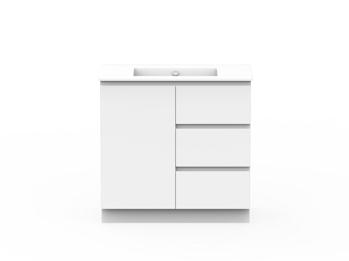 reece Posh Domaine Conventional 900mm Floor Mounted Vanity Centre Basin Ceramic Top