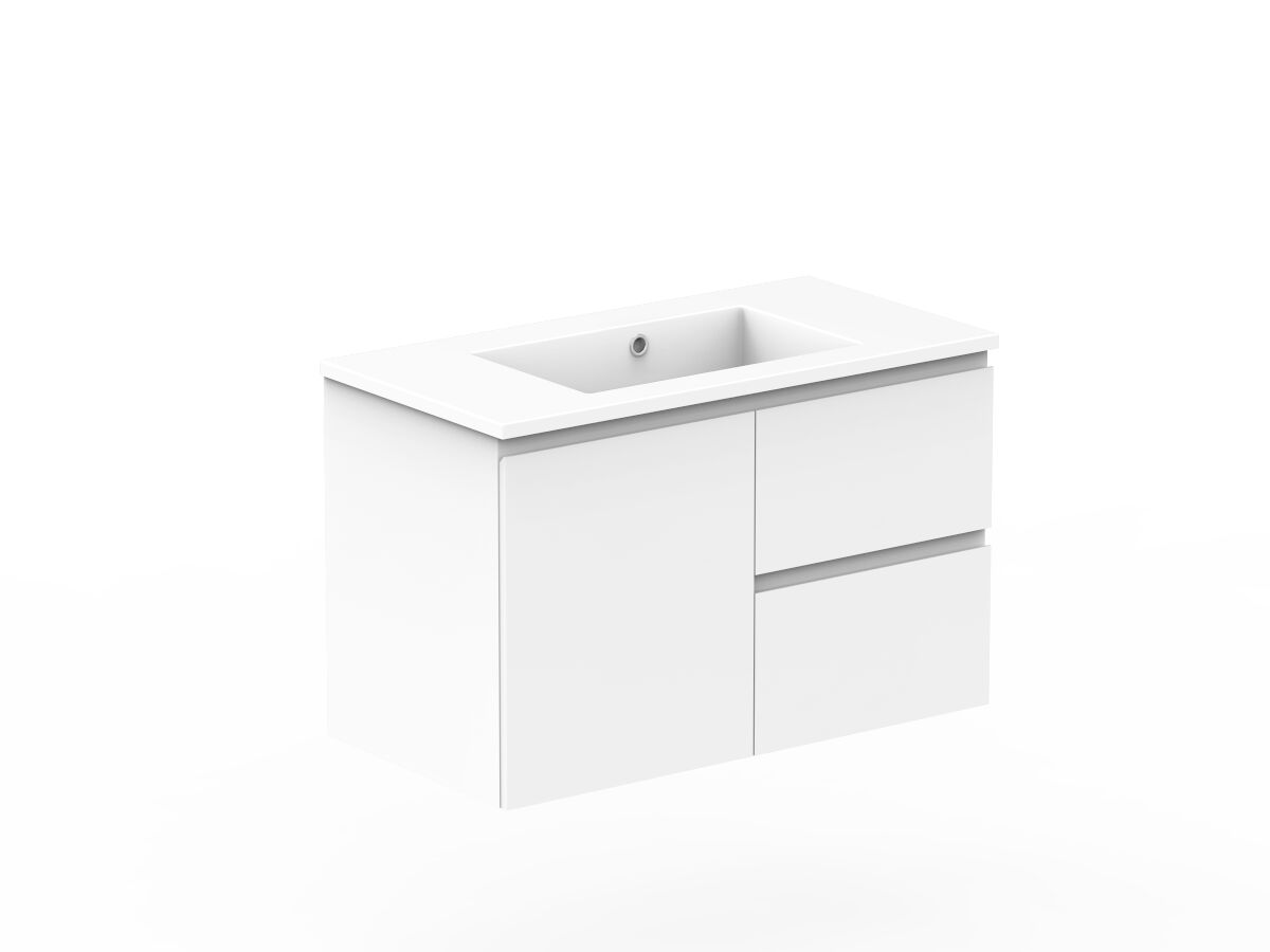 Reece Posh Domaine Conventional 900mm Wall Hung Vanity Centre Basin Cast Marble Top