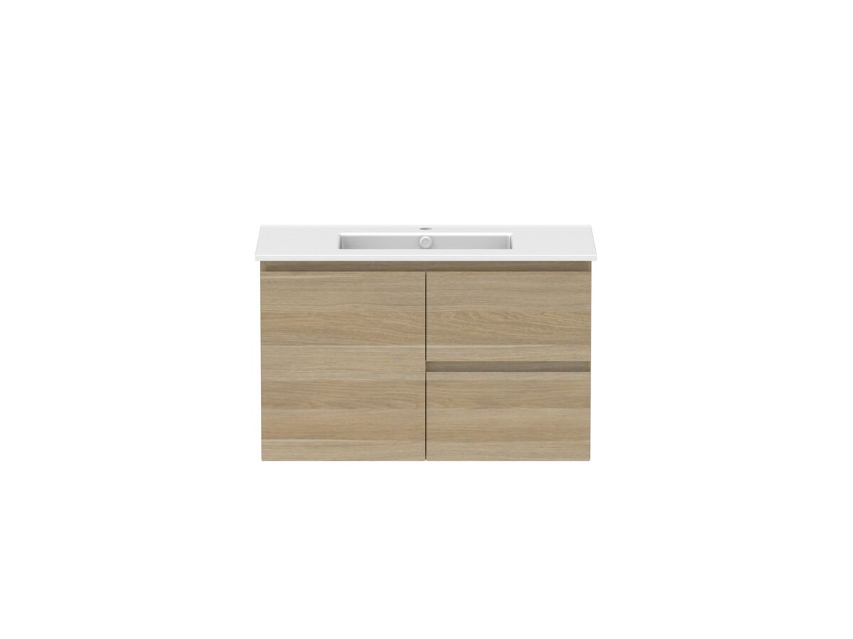 reece Posh Domaine Conventional 900mm Wall Hung Vanity Centre Basin Matte White Ceramic Top