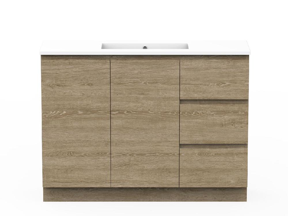 reece Posh Domaine Ensuite 1200mm Floor Mounted Vanity Centre Basin Cast Marble Top