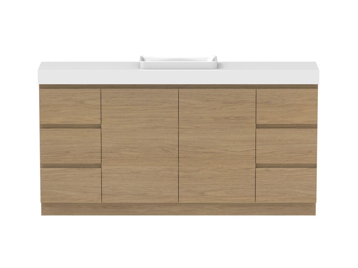 reece Posh Domaine Ensuite 1800mm Floor Mounted Vanity Centre Basin 90mm Durasein Top