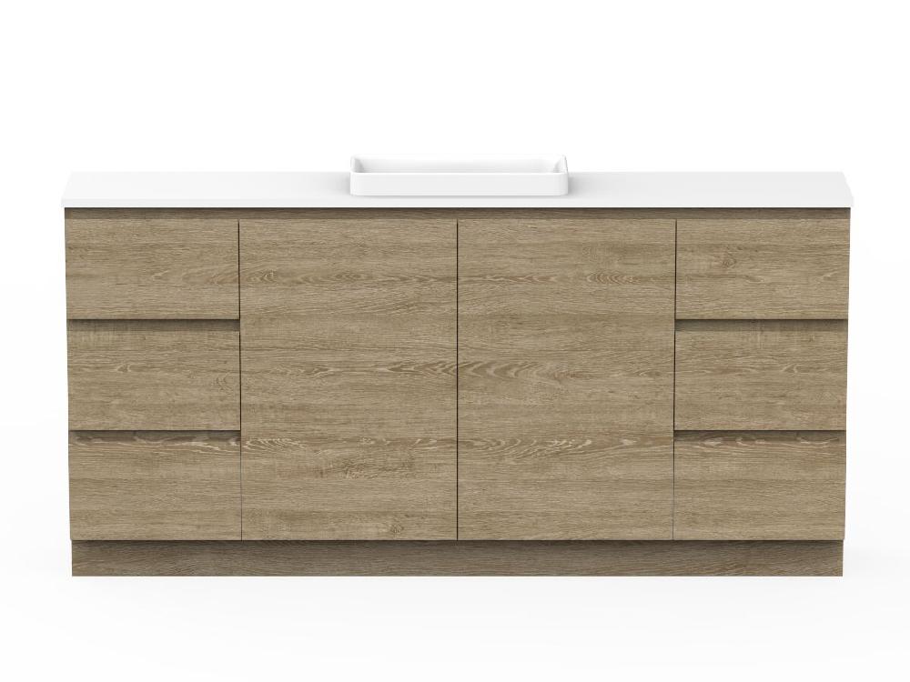 Reece Posh Domaine Ensuite 1800mm Floor Mounted Vanity Centre Basin 20mm Cherry Pie Top