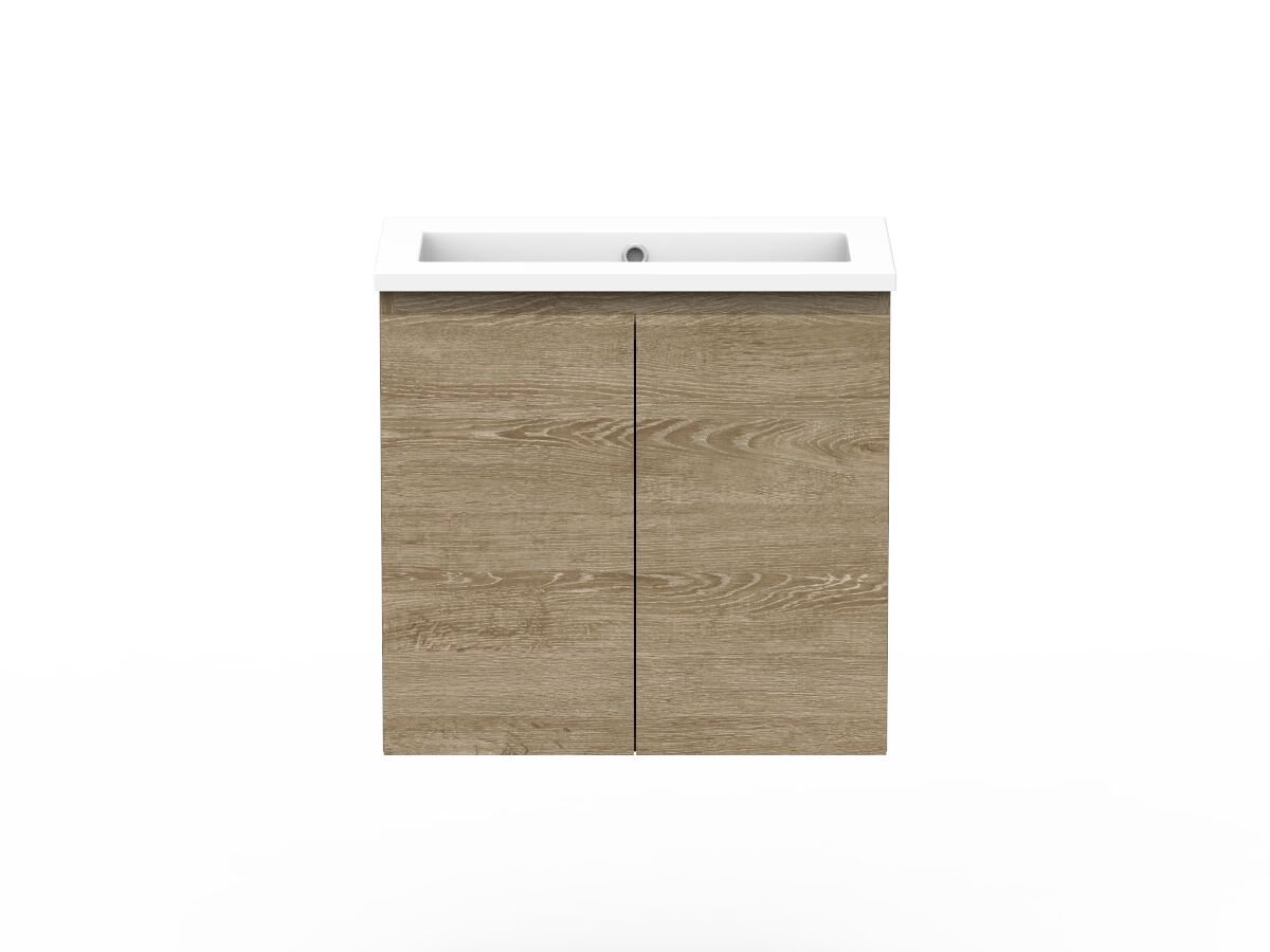 reece Posh Domaine Ensuite 600mm Wall Hung Vanity Centre Basin Cast Marble Top