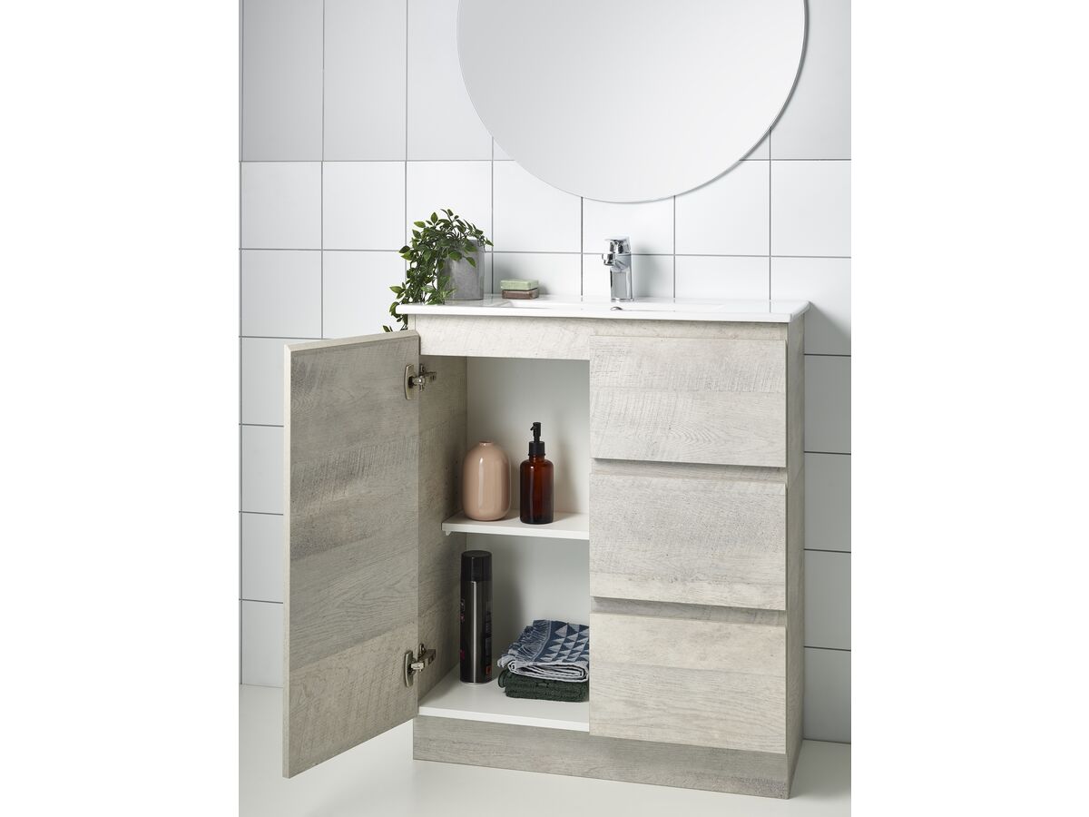 Reece Posh Domaine Ensuite 750mm Floor Mounted Vanity Centre Basin Ceramic Top