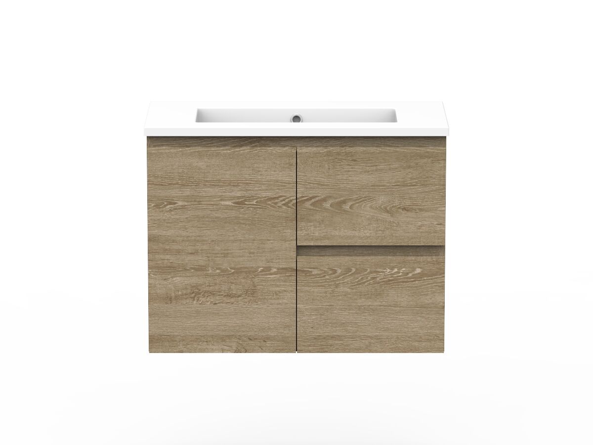 reece Posh Domaine Ensuite 750mm Wall Hung Vanity Centre Basin Cast Marble Top
