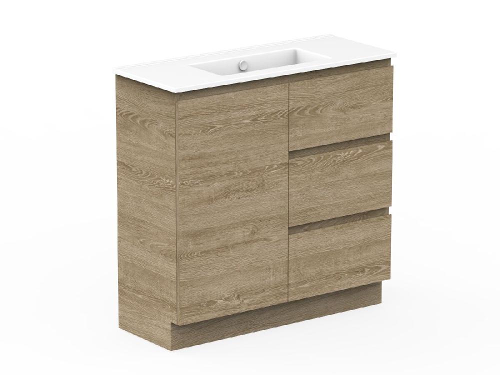 Reece Posh Domaine Ensuite 900mm Floor Mounted Vanity Centre Basin Ceramic Top