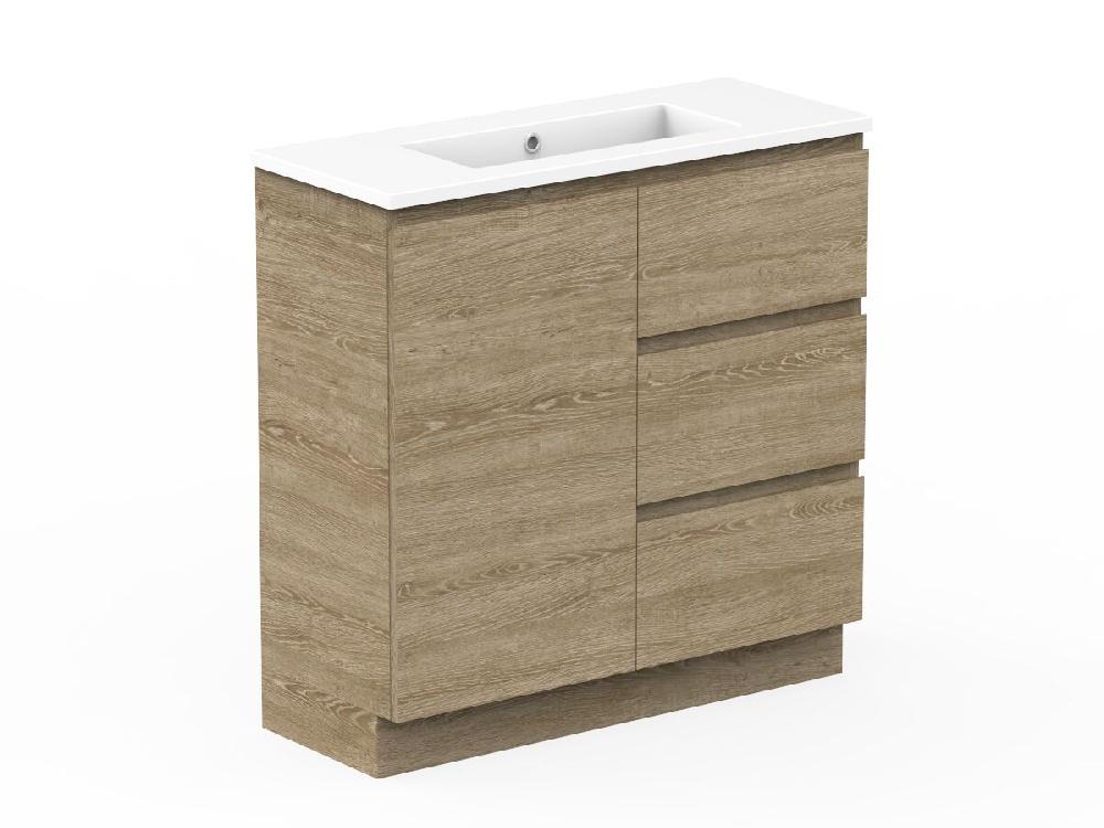 Reece Posh Domaine Ensuite 900mm Floor Mounted Vanity Centre Basin Cast Marble Top