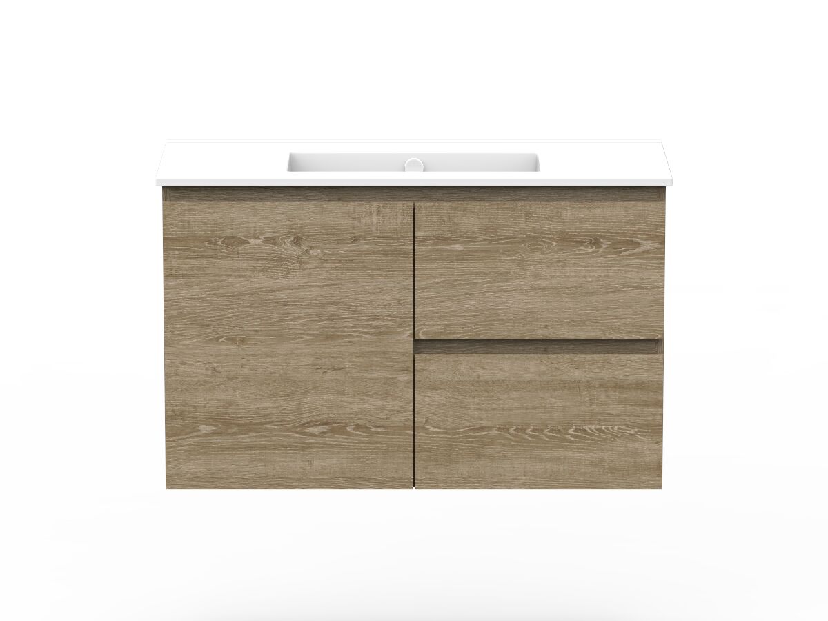 reece Posh Domaine Ensuite 900mm Wall Hung Vanity Centre Basin Ceramic Top