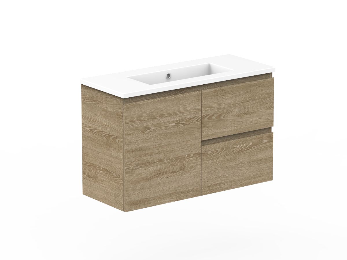 Reece Posh Domaine Ensuite 900mm Wall Hung Vanity Centre Basin Cast Marble Top