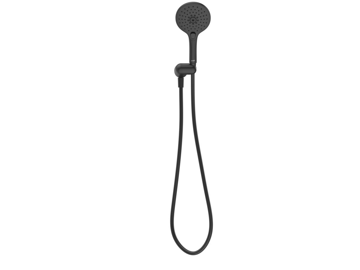 Reece Posh Domaine Handshower With Water Inlet Wall Bracket 3 Functions Matte Black (4 Star)