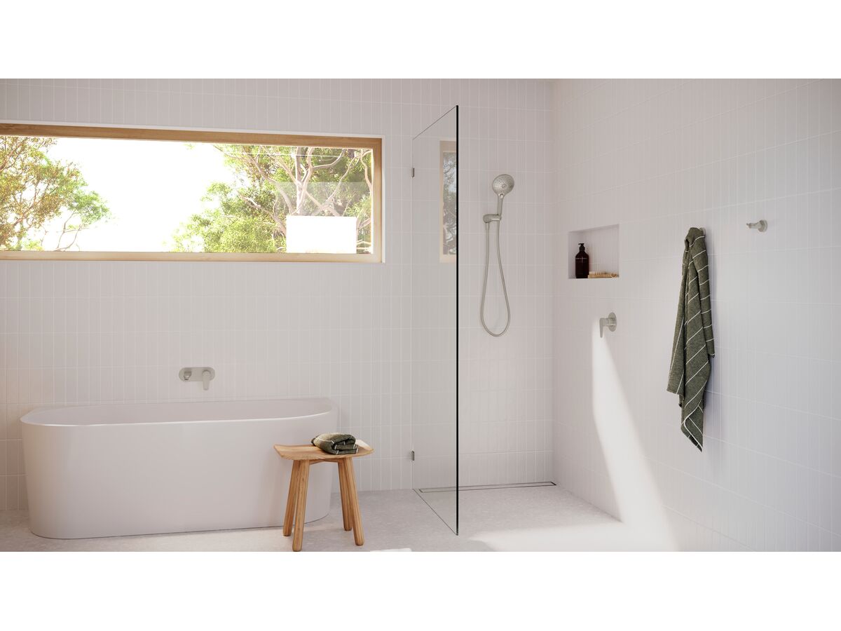 Reece Posh Domaine Handshower With Water Inlet Wall Bracket 3 Functions Brushed Nickel (4 Star)