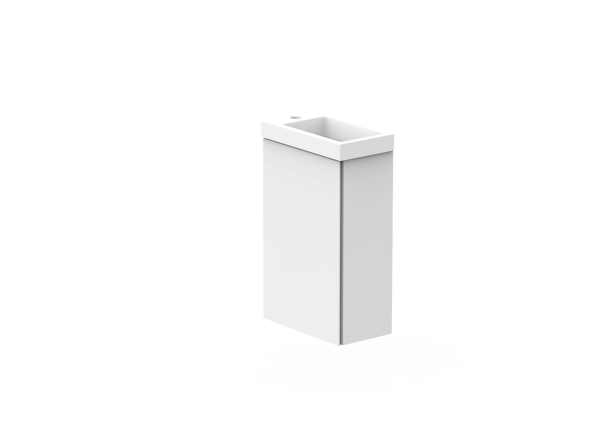 Reece Posh Domaine Mini 400mm Wall Hung Vanity Matte White Ceramic Top