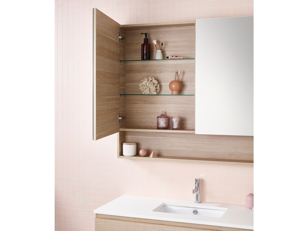 Reece Posh Domaine Plus 1200mm X 1000mm Shaving Cabinet Open Shelf 2 Door