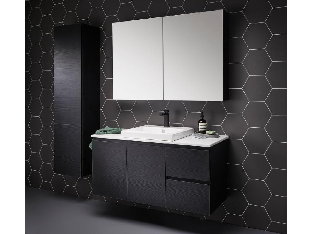 Reece Posh Domaine Plus 1200mm X 800mm Shaving Cabinet Graphite Interior LED 2 Door
