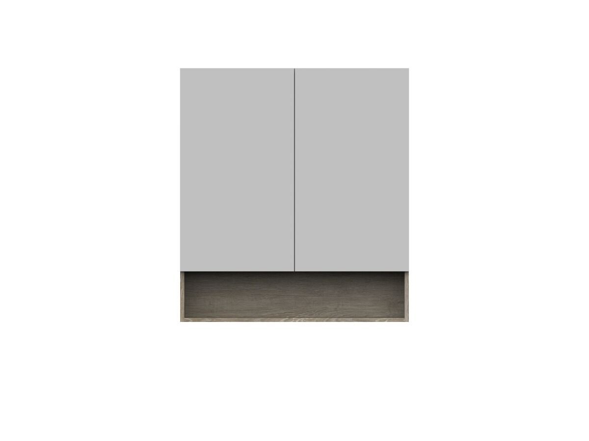 reece Posh Domaine Plus 900mm x 1000mm Shaving Cabinet Open Shelf 2 Door