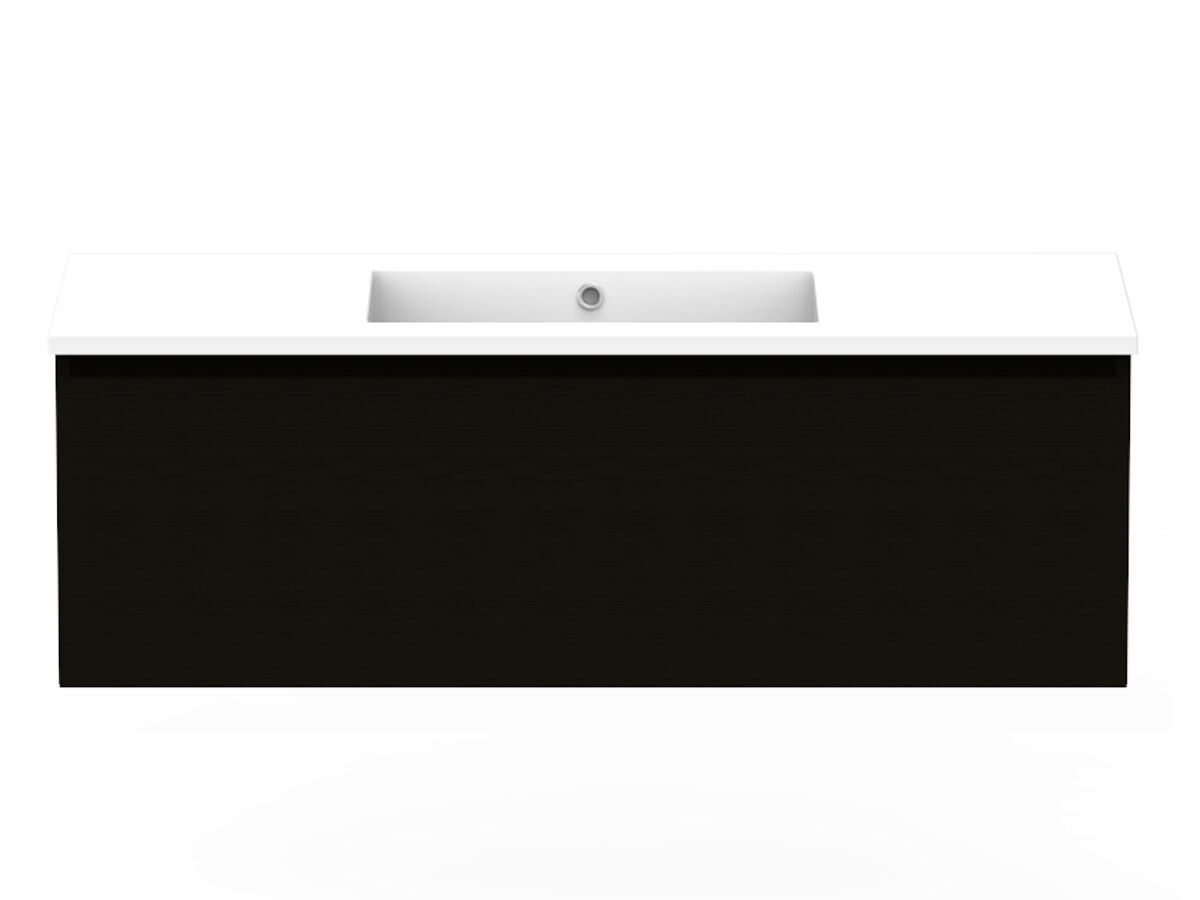reece Posh Domaine Plus All Drawer 1200mm Wall Hung Vanity Centre Basin Cast Marble Top
