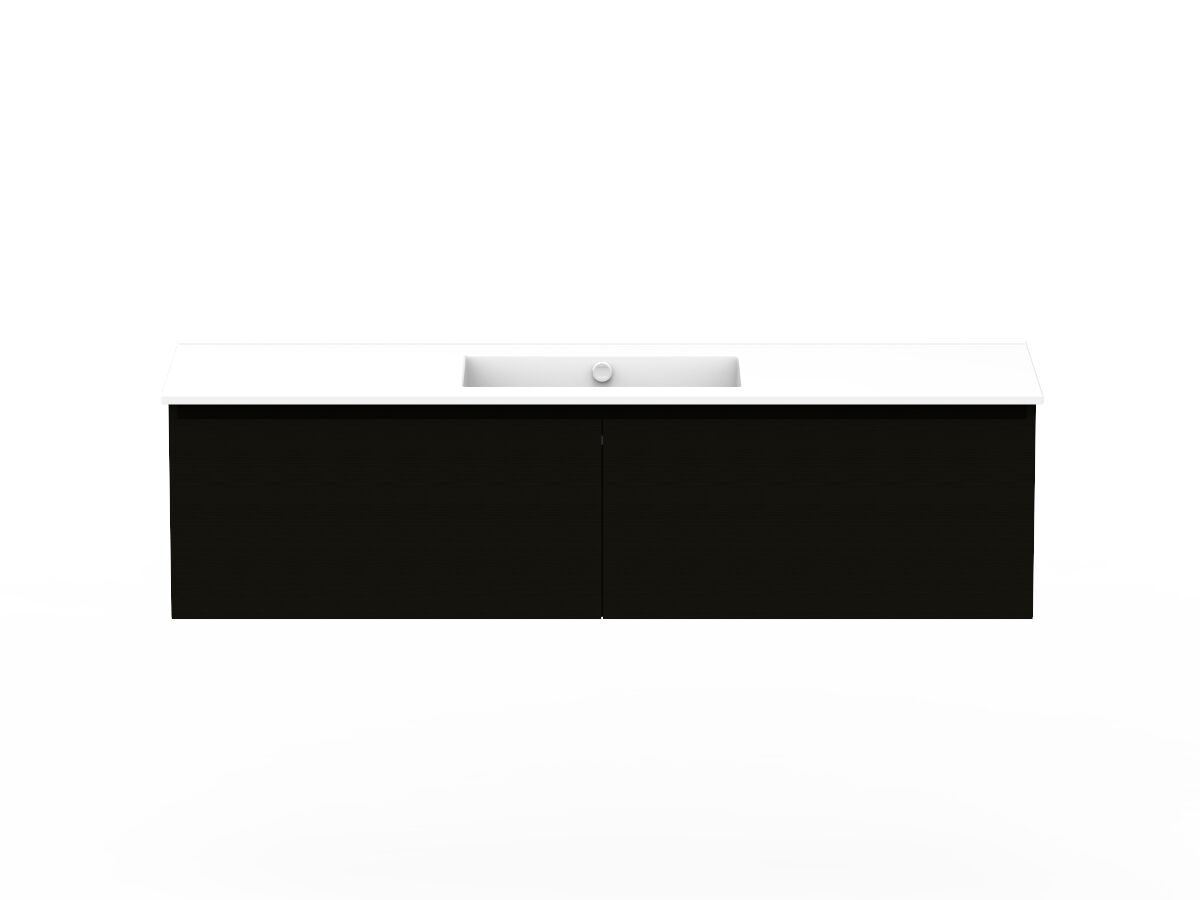 reece Posh Domaine Plus All Drawer 1500mm Wall Hung Vanity Centre Basin Ceramic Top