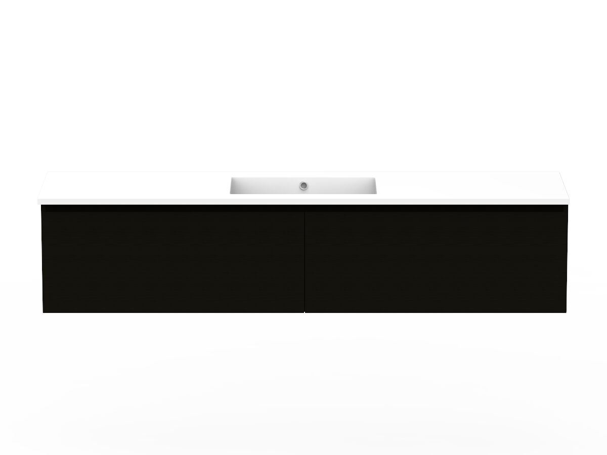 reece Posh Domaine Plus All Drawer 1800mm Wall Hung Vanity Centre Basin Cast Marble Top