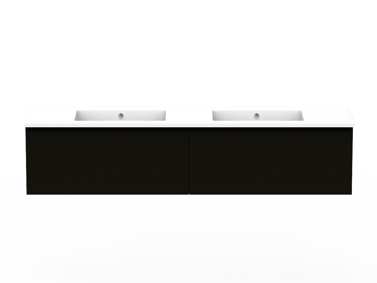 reece Posh Domaine Plus All Drawer 1800mm Wall Hung Vanity Double Basin Cast Marble Top