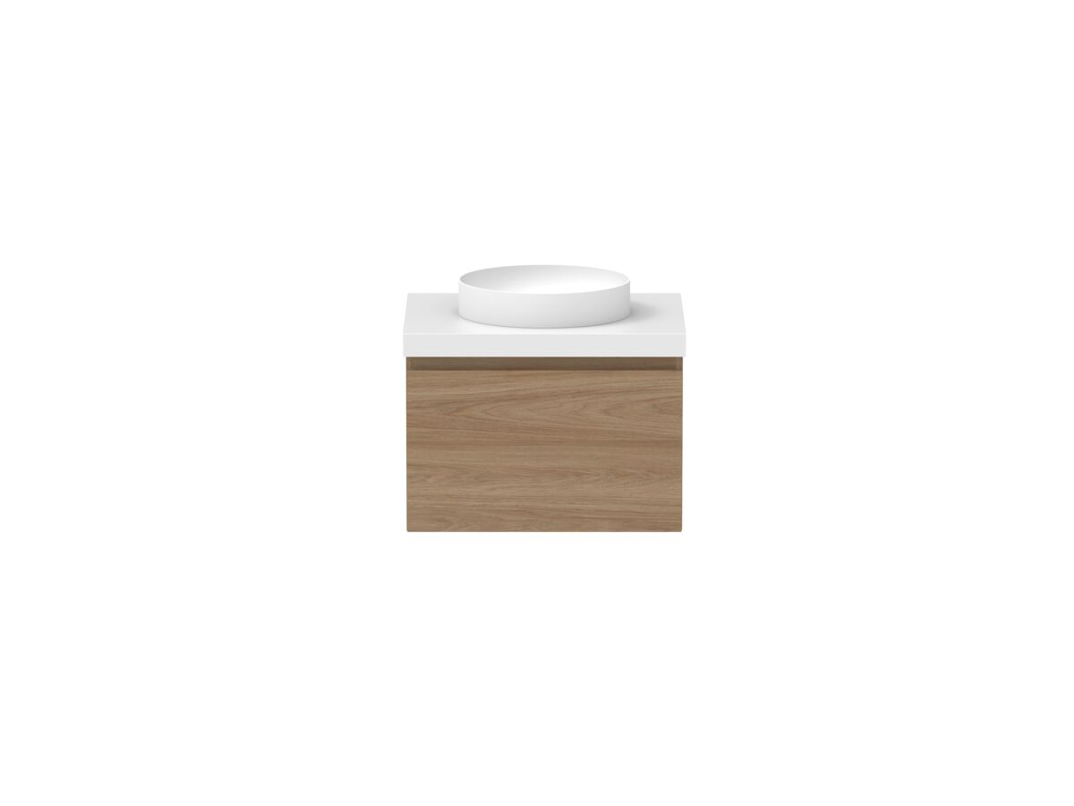 reece Posh Domaine Plus All Drawer 600mm Wall Hung Vanity Centre Basin 50mm Durasein Top
