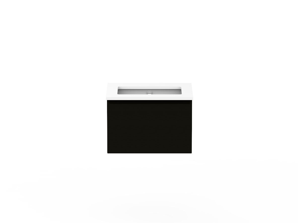 reece Posh Domaine Plus All Drawer 600mm Wall Hung Vanity Centre Basin 20mm Cherry Pie Top