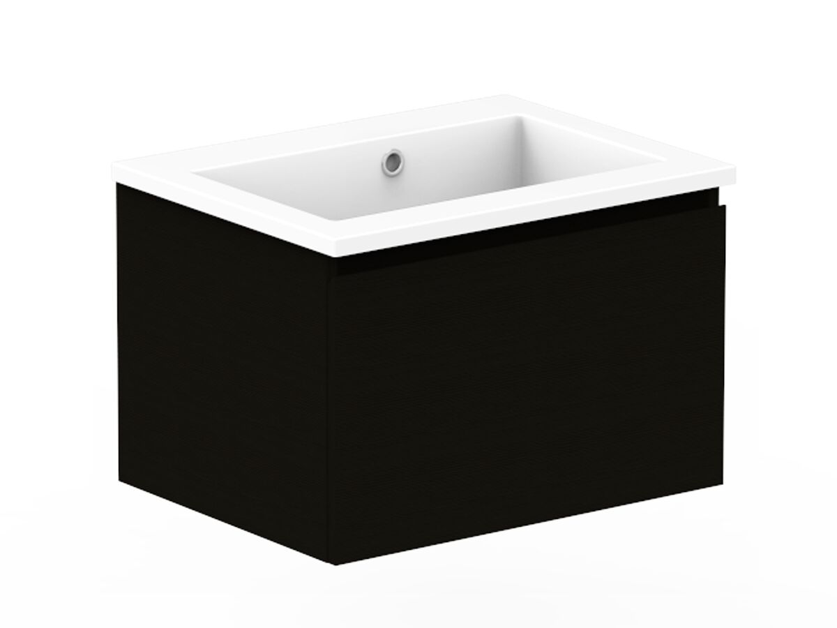 Reece Posh Domaine Plus All Drawer 600mm Wall Hung Vanity Centre Basin Cast Marble Top
