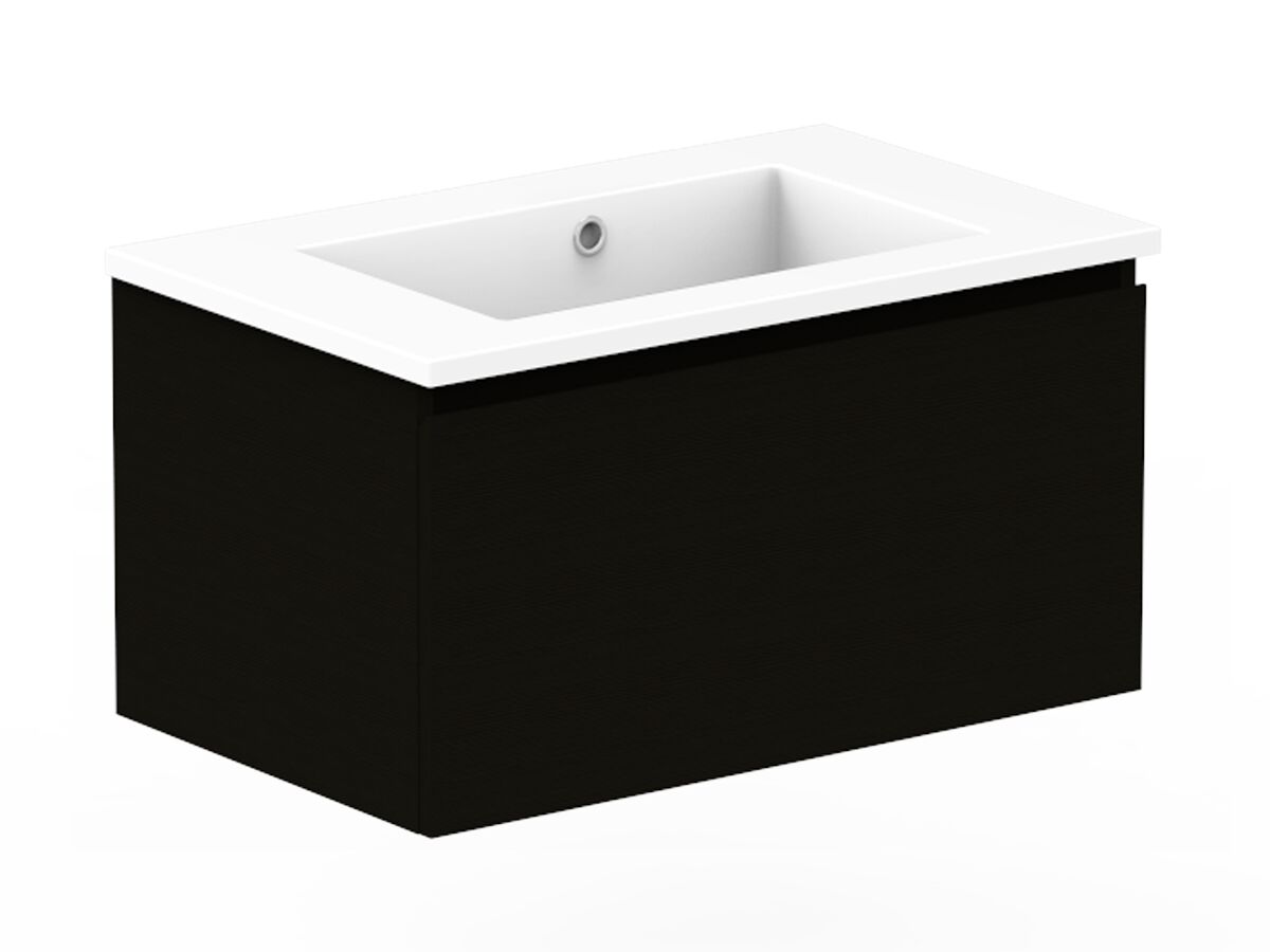 Reece Posh Domaine Plus All Drawer 750mm Wall Hung Vanity Centre Basin Cast Marble Top