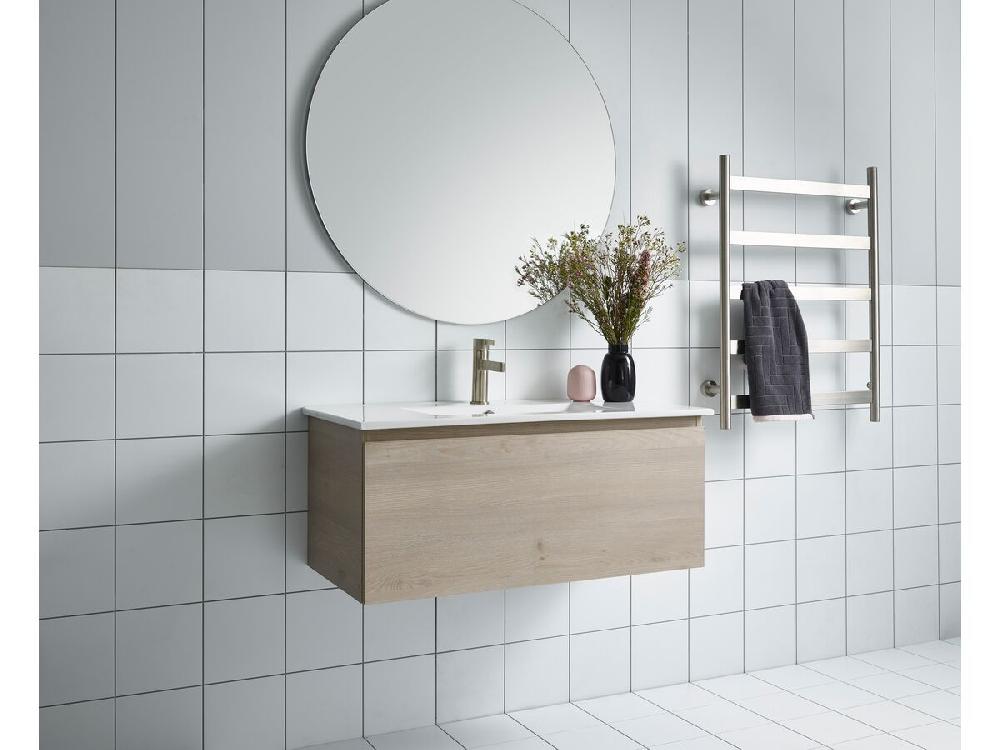 Reece Posh Domaine Plus All Drawer 900mm Wall Hung Vanity Centre Basin Ceramic Top