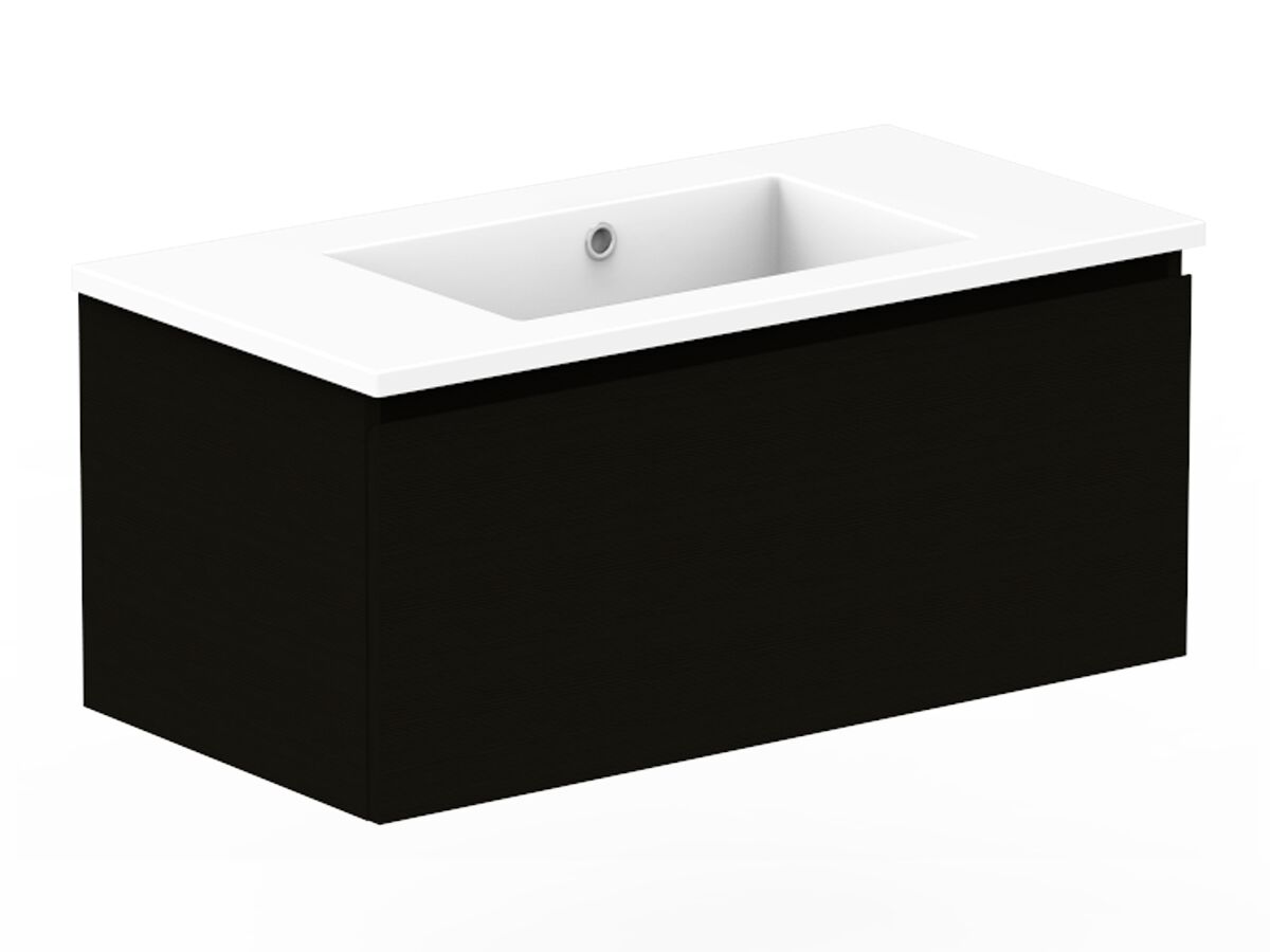 Reece Posh Domaine Plus All Drawer 900mm Wall Hung Vanity Centre Basin Cast Marble Top