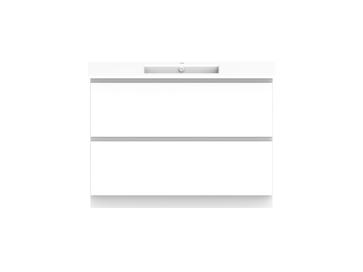 reece Posh Domaine Plus All Drawer Twin 1200mm Floor Mounted Vanity Centre Basin Ceramic Top