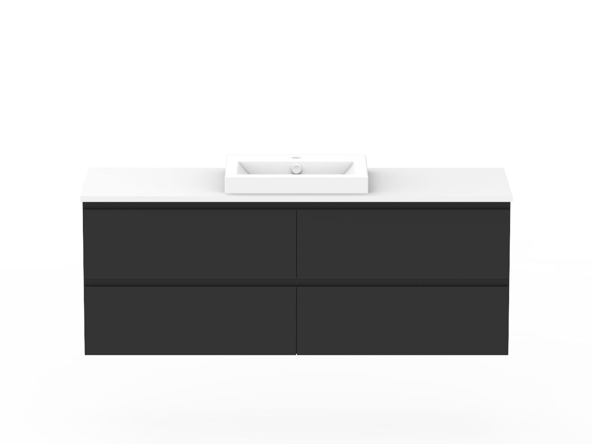 reece Posh Domaine Plus All Drawer Twin 1500mm Wall Hung Vanity Centre Basin 20mm Cherry Pie Top reece Posh Domaine Plus All Drawer Twin 1500mm Wall Hung Vanity Centre Basin 20mm Cherry Pie Top