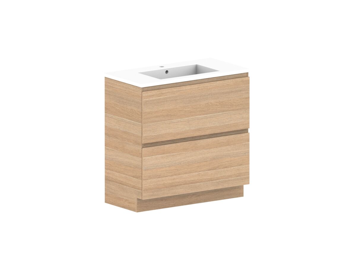 Reece Posh Domaine Plus All Drawer Twin 900mm Floor Mounted Vanity Centre Basin Cast Marble Top