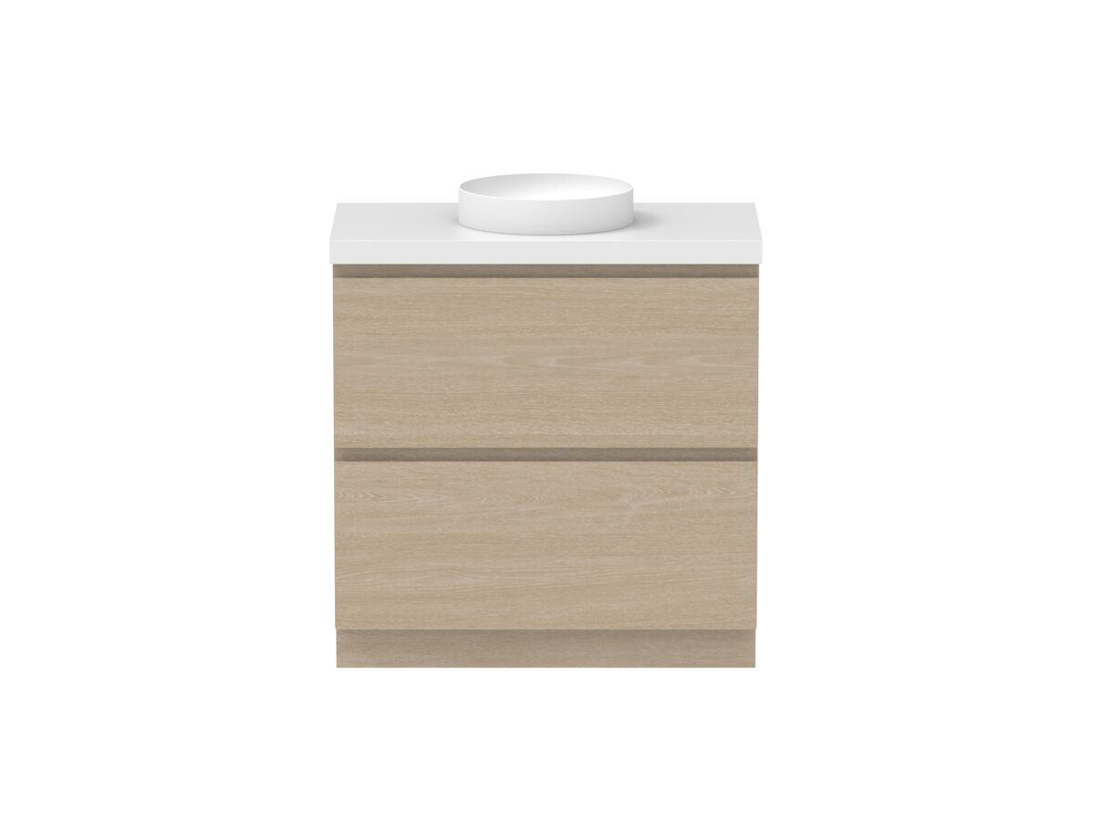 reece Posh Domaine Plus All Drawer Twin 900mm Floor Mounted Vanity Centre Basin 50mm Caesarstone Mineral Top