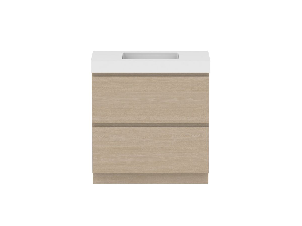 reece Posh Domaine Plus All Drawer Twin 900mm Floor Mounted Vanity Centre Basin 90mm Cherry Pie Top