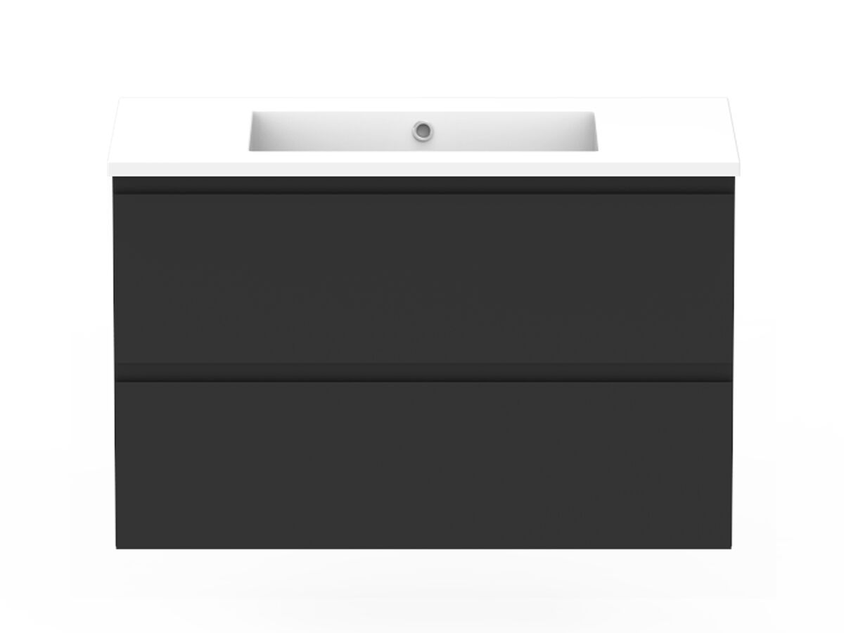 reece Posh Domaine Plus All Drawer Twin 900mm Wall Hung Vanity Centre Basin Cast Marble Top