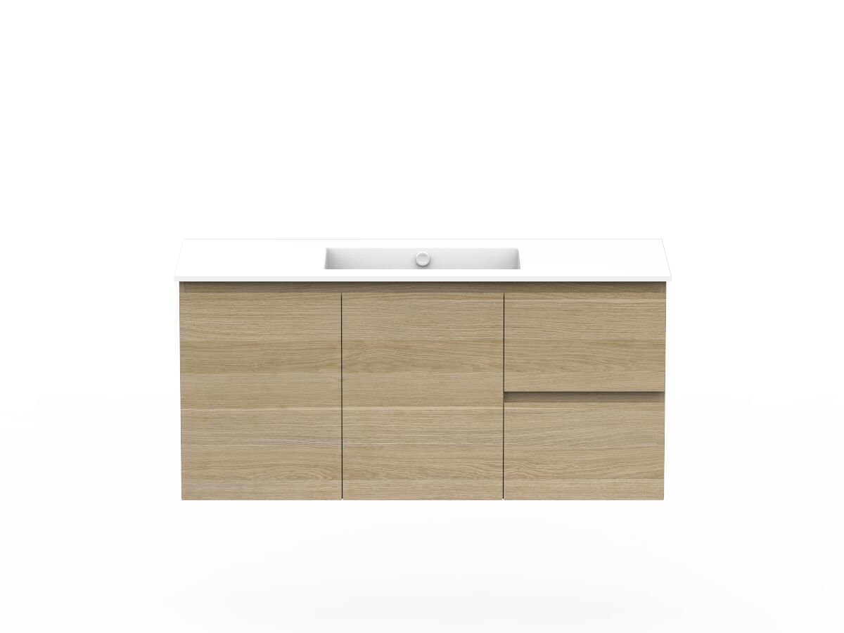reece Posh Domaine Plus Conventional 1200mm Wall Hung Vanity Centre Basin Ceramic Top