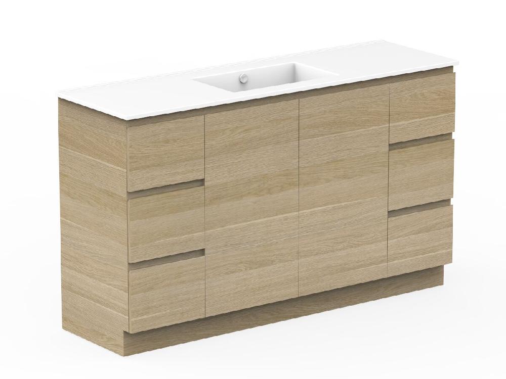 Reece Posh Domaine Plus Conventional 1500mm Floor Mounted Vanity Centre Basin Ceramic Top
