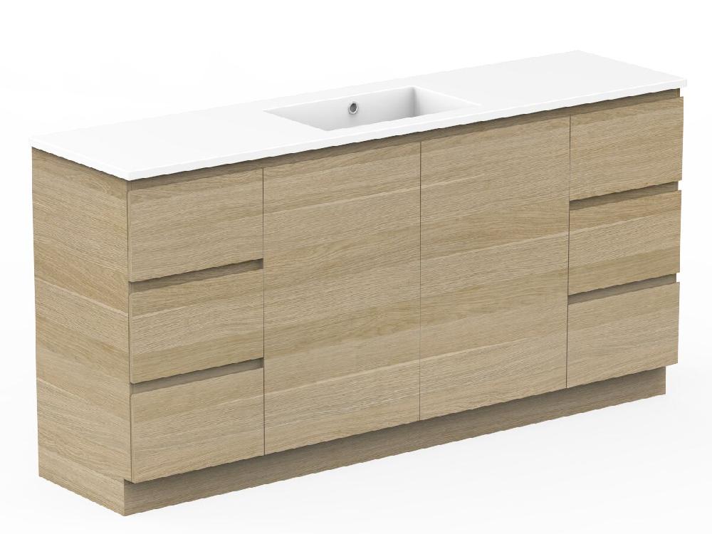 Reece Posh Domaine Plus Conventional 1800mm Floor Mounted Vanity Centre Basin Cast Marble Top