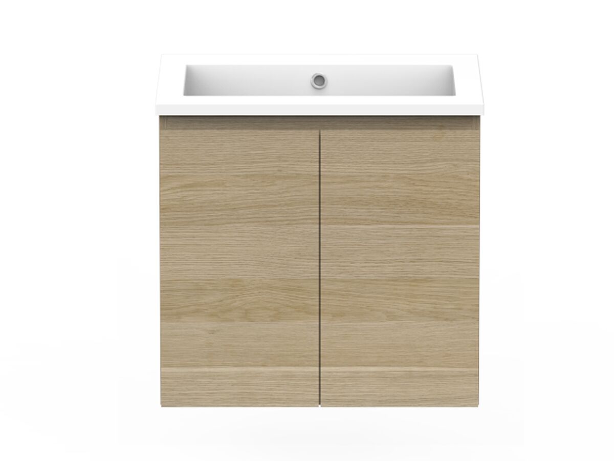 reece Posh Domaine Plus Conventional 600mm Wall Hung Vanity Centre Basin Cast Marble Top
