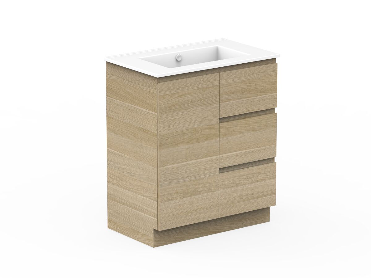 Reece Posh Domaine Plus Conventional 750mm Floor Mounted Vanity Centre Basin Ceramic Top