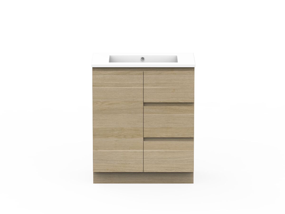 reece Posh Domaine Plus Conventional 750mm Floor Mounted Vanity Centre Basin Cast Marble Top