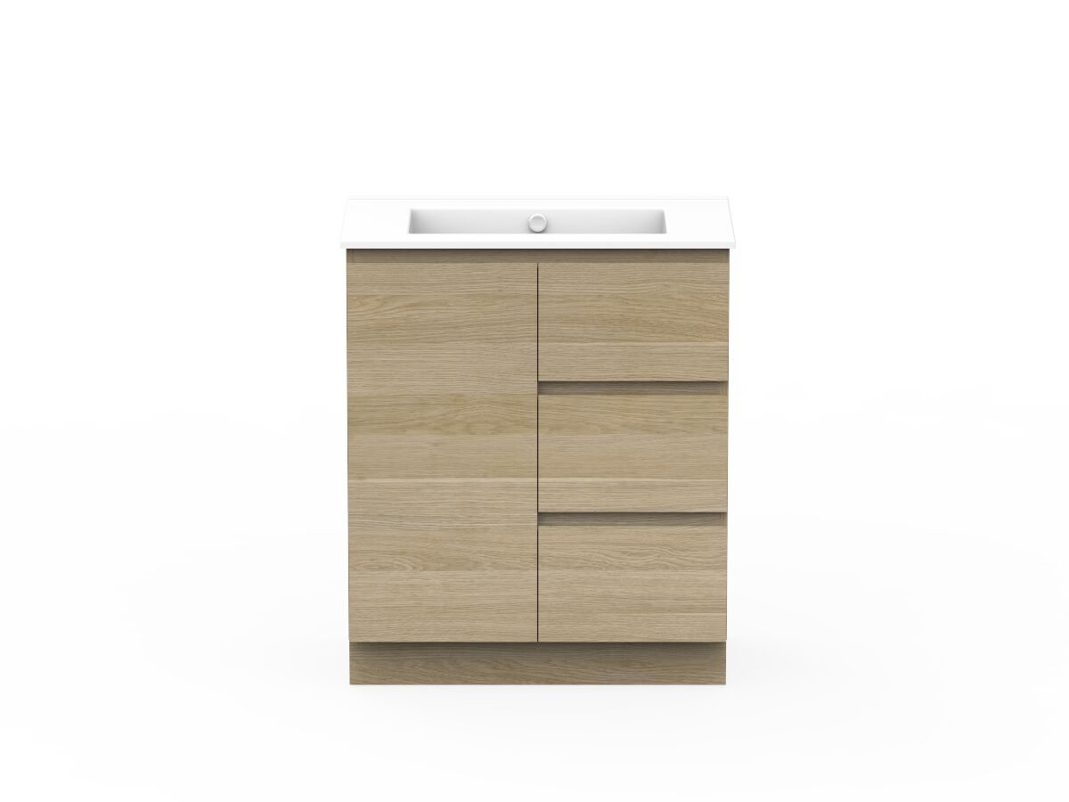 reece Posh Domaine Plus Conventional 750mm Floor Mounted Vanity Centre Basin Ceramic Top